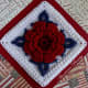 AMERICAN BEAUTY AFGHAN BLOCK by Donna Kay Laceyclose 