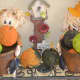 Inside the house, the Osage oranges filled fall baskets