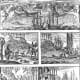 1648 engraving showing the killing of Dodos (centre left) and other animals now extinct from Mauritius