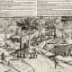 Dutch activities on the shore of Mauritius and, the first published depiction of Dodo on the left, 1601 engraving