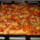 Voila! The fresh baked Filipino Style Hotdog and Beef Loaf pizza. Ready to be eaten.