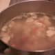 Cooking in a pot.