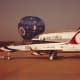 USAF legacy T-38 in Thunderbirds markings, Andrews AFB, May 1983. The USAF Thunderbirds started flying F-16s this year.