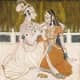 Krishna and Radha, might be the work of Nihal Chand, a master of the Kishangarh school trained at the imperial court in Delhi.