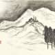 Bengal School Indian Painting -Temple On Hill Top
