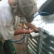 Note that bolts are inserted from the inside, so that they may be properly tightened from the outside.