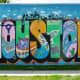 Greetings from Houston Mural by Daniel Anguilu