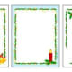 Three page size printable letter paper Christmas frame borders
