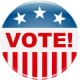 Election clip art: vote button