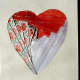 Valentine card with iris folded heart