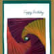 Birthday card with iris folded spiral