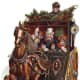 Vintage Christmas carriage with people and toys