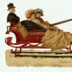 Vintage Christmas images: Victorian wintertime sleigh ride
