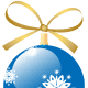 Turquoise snowflake Christmas ornament.