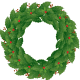 Plain holly wreath.