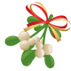 Mistletoe with ribbon.