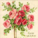 Easter card: A pink rose bush &quot;Easter salutations&quot;