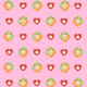 Free baby scrapbook paper: pink with flowers and hearts -- medium size