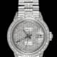 Ladies White Gold Pave Dial Rolex Super Presidents