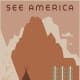 See America vintage travel poster -- Montana