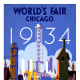 1934 World's Fair in Chicago vintage travel poster