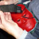 The inside has been painted an attractive red and now the webbing is sewed on to make the tapes more comfortable.