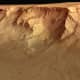 Western flank of the shield volcano Olympus Mons in the Tharsis region of the western Martian hemisphere