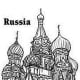 National Landmark Coloring Pages - Historic Tourist Attractions -  Russia -Domes of the Kremlin