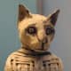 Mummified cats on display at the British Museum