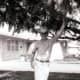My brother Jim at our first home in McAllen, Texas