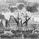 1758 engraving by John Henry Walker: The Battle of Fort Frontenac, won by the British in the Seven Years War.