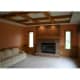 coffered wood ceiling with oak