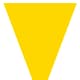 Blank graduation flag decoration -- yellow