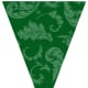 Free printable green floral graduation flag