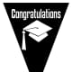Graduation flag decoration -- black