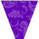 Printable purple floral graduation flag