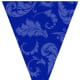 Blue floral graduation flag