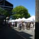 The Edmonds Farmer's Market on a sunny summer day.