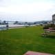 The picnic area and lawn with a view of the Edmonds ferry dock