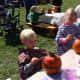 Pumpkin painting fun.