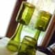 Upcycled Wine Bottle Candle Holders. Set Of Three.