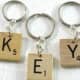 Scrabble key chain