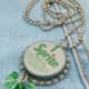 Sprite bottle cap necklace