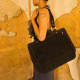 Smateria Crocheted Recycled Plastic Bag & Mosqito Net Bag - Black