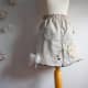 Beige Upcycled Mini Skirt Women's Clothing - made from old hoodie