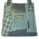 handbag tote from recycled suits