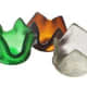 Recycled post consumer bottle ruffled bowl.