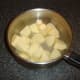 Chopped potato and swede are boiled