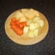 Prepared vegetables for stew