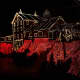 Clifton Mill, rear side of property by night.